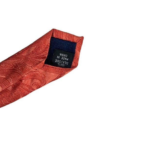 Lot Of 2 Michael Kors Silk Orange Infinity & Black Multicolor Circles Neck Ties - Picture 3 of 8